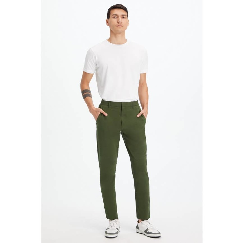 New Fabletics Mens The Only Pant Modern Slim Fit Olive Green size L - Picture 1 of 11